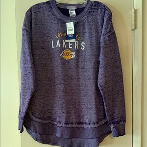 NBA Heather Purple Los Angeles Sweatshirt with Gold Lettering